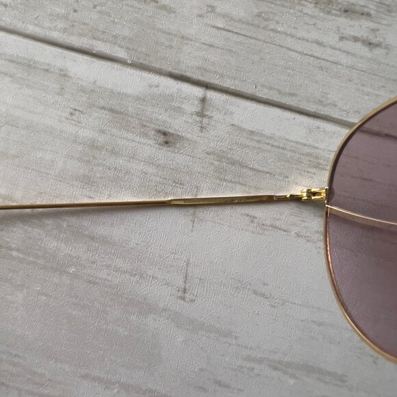 RETRO Extreme VI Round Sunglasses‎ Pink Lens Gold Frame main image 5